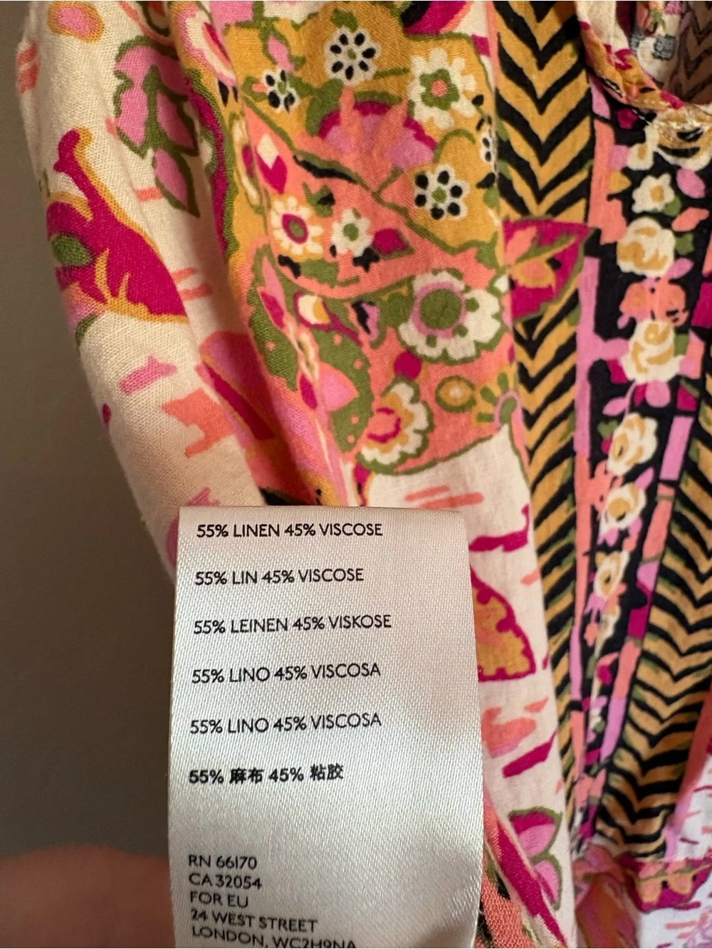 Free People Pink Floral Summer In Tulum Ruffle Mini Dress Linen Tie Back Size S
